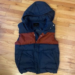 Zara Puffer Vest with Hood